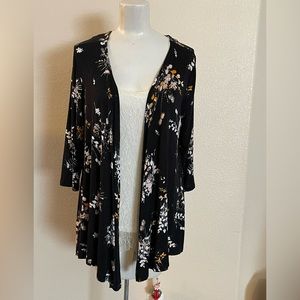 Vertical Lace Strip Back Cardigan